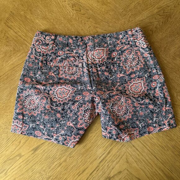 Ann Taylor Womens Short Size 0 Paisley Floral Pockets Chino Spring Summer - Picture 3 of 10